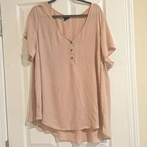 Women's Blush Button-Front Top
